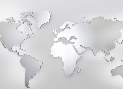 aluminium world map