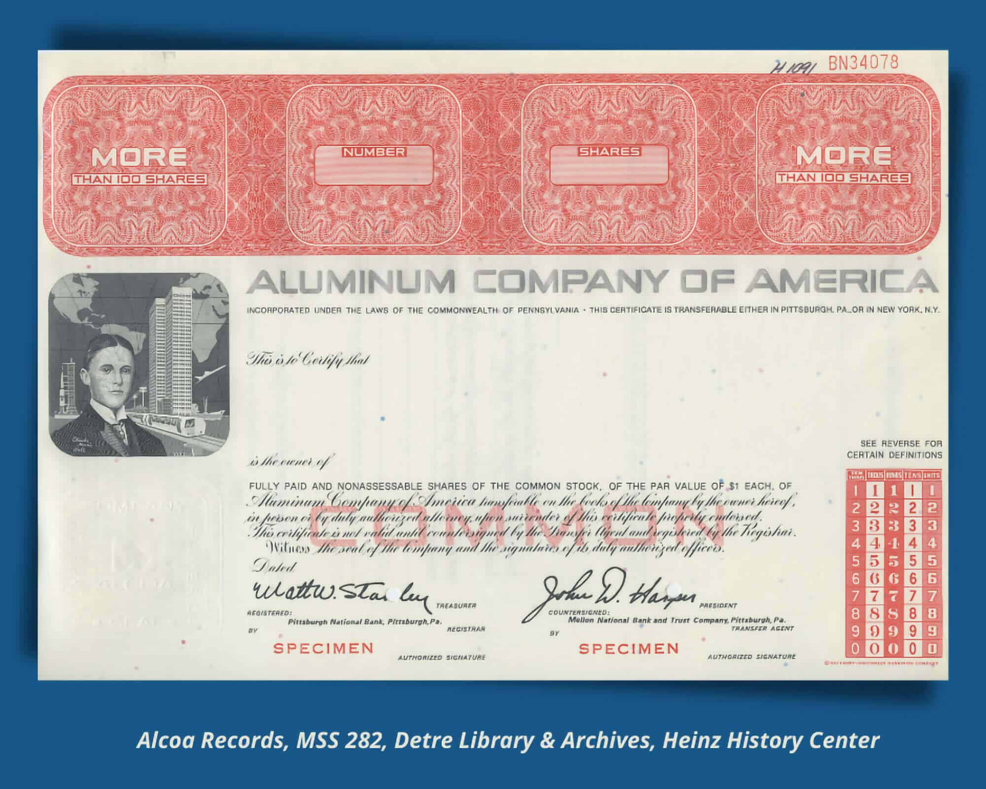 Alcoa در سال 1888 توسط آلفرد استینر تأسیس شد و اولین شرکتی بود که فرآیند تولید آلومینیوم از بوکسیت را به‌صورت صنعتی در مقیاس بزرگ به کار برد